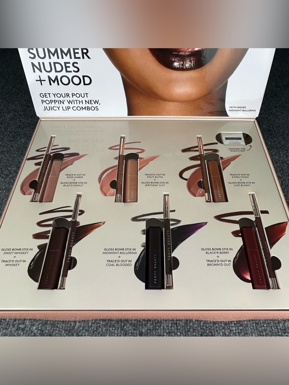 Fenty Beauty PR Vault Box 12 pc Mega Set Juicy Lip Combos ~ Gloss Stix & Liners - Picture 3 of 10